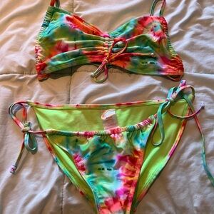 No Boundaries Neon Tie-Dye Bikini